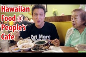 Hawaiian Food at People's Cafe in Honolulu (Guest Appearance with Grandma)