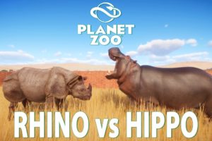 Indian Rhinoceros VS Hippopotamus - PLANET ZOO | Planet Zoo Animal Fights | Planet Zoo