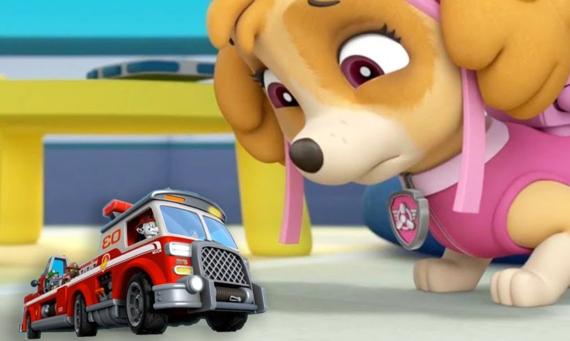 PAW Patrol Mission Paw - Mighty Pups Rescues Mission Firefighter Truck Marshall - Fun Pet Kids Games