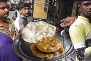People Mad for Tandoori Roti & Chana Masala | Indian Roadside Lunch | Price 20 Rs Plate Only