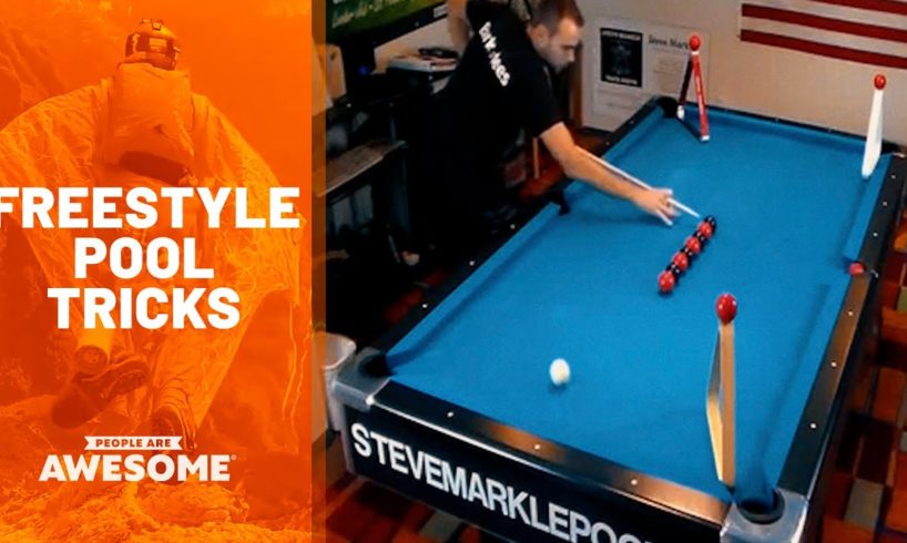 Satisfying Freestyle Pool Trick Shots | People Are Awesome