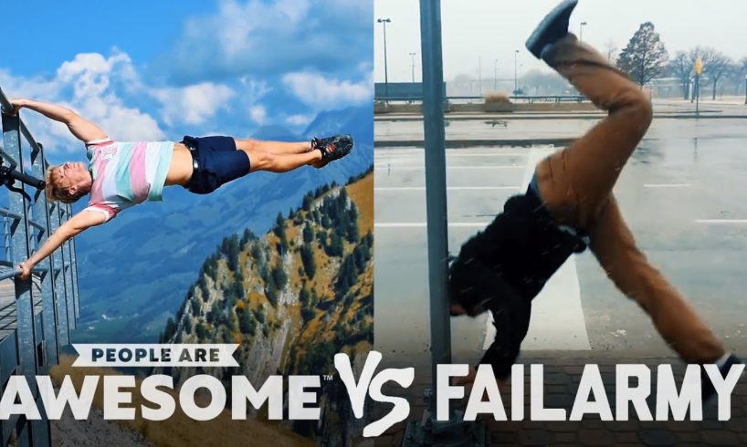 Ski Jumps, Footballing, Partner Handstands & More | People Are Awesome VS. FailArmy!