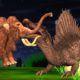 Spinosaurus Vs Woolly Mammoth Animal Fight | Dinosaur Spinosaurus Protects Egg From Angry Mamot