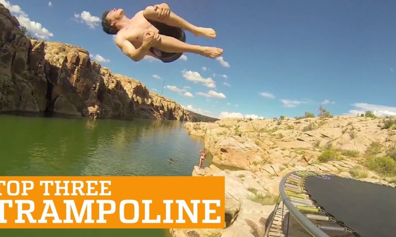 TOP THREE TRAMPOLINE TRICKS | PEOPLE ARE AWESOME