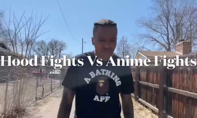 When You Watch TOO MUCH Anime Part 2 | Hood Fights vs Anime Fights | #Anime #Skit #Funny
