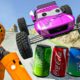 BeamNG.drive - Downhill Obstacle Course #24 Random Vehicles Crashes & Fails Compilation | Good Cat