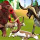 Cow Cartoon,Giant Bulls Vs Zombie Mammoth Elephant Animal Fight | Mammoth Rescue Cow From Zombie