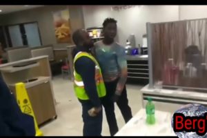 Dude gets jumped for trying to be hard in Burger King