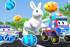 EASTER: Super Police Truck rescues the BUNNY! | SuperTruck - Rescue | Trucks Videos for Children