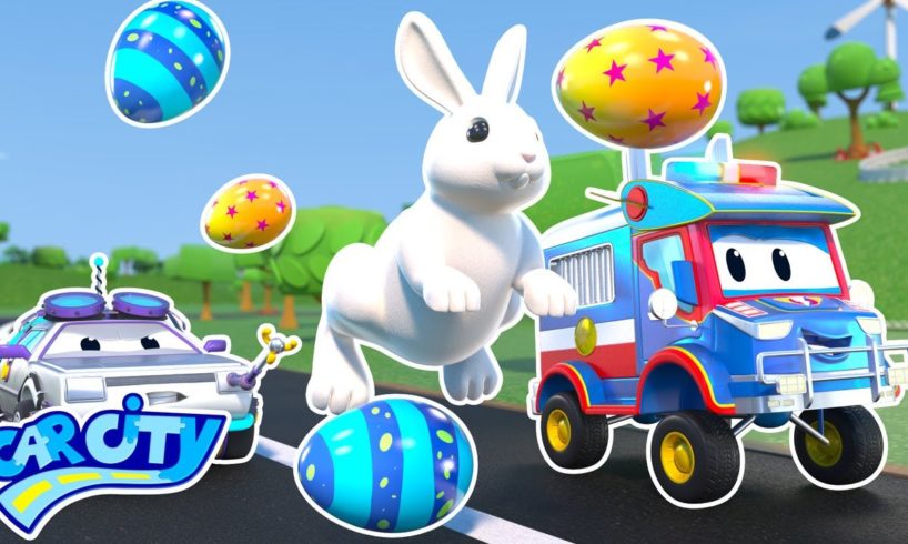 EASTER: Super Police Truck rescues the BUNNY! | SuperTruck - Rescue | Trucks Videos for Children