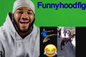 Funny hood fight reaction