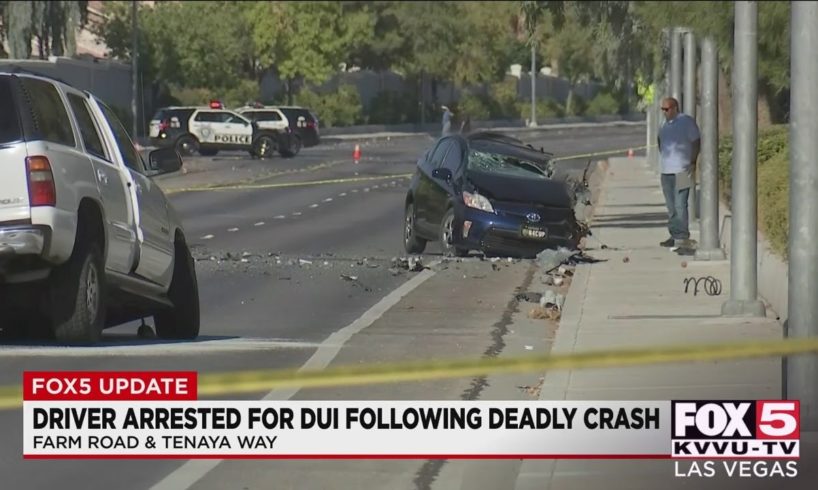 Las Vegas police: Driver suspected of DUI in fatal crash near Farm, Tenaya