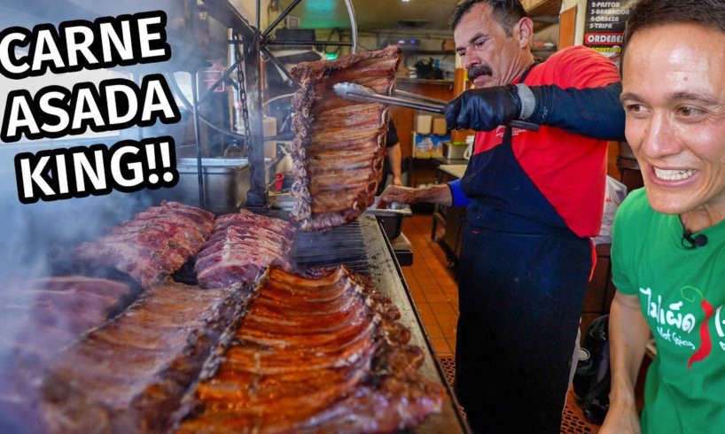 Mexican Street Food - CARNE ASADA KING!! ? Mexican Steak, Ribs, and Quesadillas!!