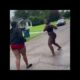 Street brawl in the hood big girl takes down 2! *girl fight*