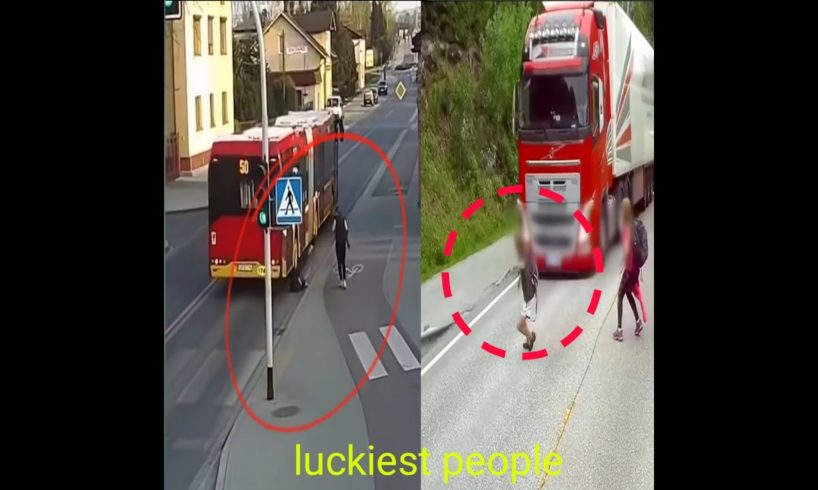 luckiest people in the world.road accidentm safe compilation