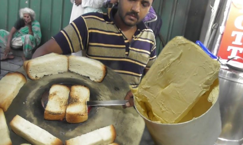 " Margarine Toast & Tea " Cheap & Best Kolkata Street Food | Indian Street Food