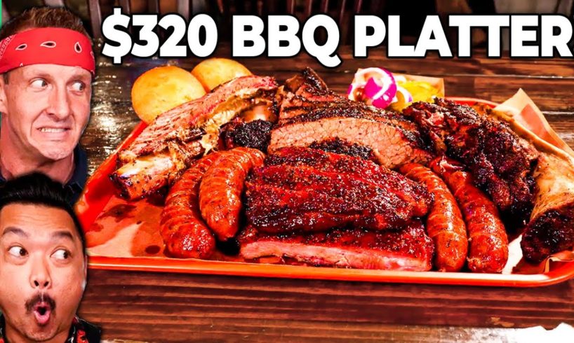 $14 TEXAS BBQ VS $320 TEXAS BBQ!! Vegan's Worst Nightmare!!