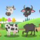 CUTE ANIMALS Frog, Puppy, Cow, Rooster, Horse, Bison 개구리, 강아지, 고양이, 수탉, 얼룩말, 들소 #96