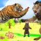 Lion VS Tiger - Who will win in a fight ? 3d Animal Fights Videos  Wild Animal Epic Battle