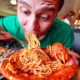 American Food Tour!! SPAGHETTI MEATBALLS + Best Seafood in Atlantic City! Anthony Bourdain (Day 2)