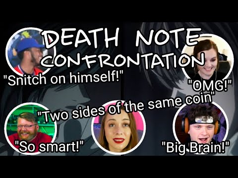 Death Note Confrontation Scene | Reaction Compilation (I am Justice) (Kira vs L)