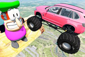 Epic Death Falls Jump Crashes #58 BeamNG Drive Fun Madness | Random Cars Crashes Compilation