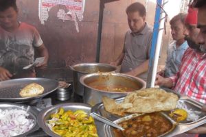 It's a Breakfast Time in Amritsar Street - 2 Puri with Chana & Aloo Curry @ 20 rs Only