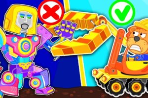 Lion Family 🍒 Iron Robot #16. Superhero Transformers. Rescue Rangers | Cartoon for Kids