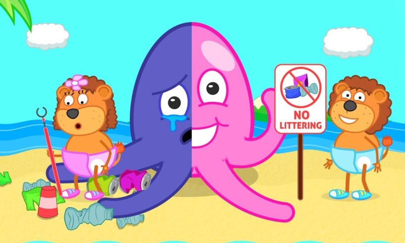 Lion Family Official Channel | Animal Rescue - Sea Octopus | Cartoon for Kids