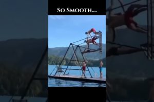 Most Satisfying Video Ever... | Swing Flip into a Lake | People are Awesome #Soul #SwingFlip #Shorts