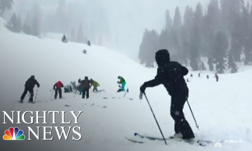 Near-Death Avalanche Experience Caught On Camera | NBC Nightly News