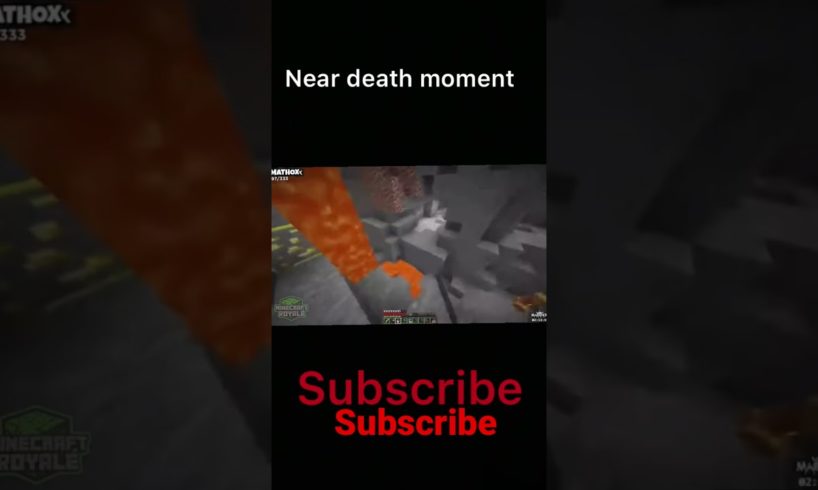 Near death Moments #minecraft #shorts