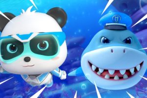 Super Panda Rescues Police Shark | Super Rescue Team | Baby Shark | Panda Cartoon For Kids | BabyBus