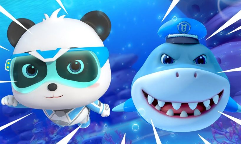 Super Panda Rescues Police Shark | Super Rescue Team | Baby Shark | Panda Cartoon For Kids | BabyBus