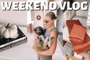 WEEKEND VLOG: redecorating my apartment, fall decor shopping, cutest puppy, etc