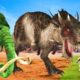 Zombie Mammoth VS Giant Bull T-rex Dinosaur Animal Fight Cartoon Cow Rescue Giant Bull Animal Battle