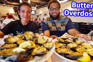 36 Giant Oysters - INSANE FIRE BUTTER BATH!! 🔥🦪  Best Food in New Orleans!!