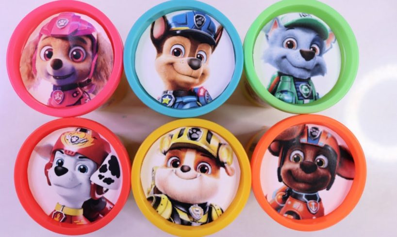 Best Paw Patrol  The Movie Playdoh Color Learning Videos with Chase & Skye