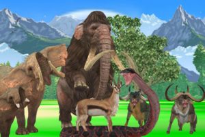 Elephant vs Giant Snake Fight Baby Elephant Rescue Woolly Mammoth Animal Fights Videos Animal Battle