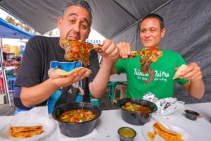 Extreme MEXICAN STREET FOOD in Los Angeles!! 🌮 DINO DRUMSTICKS + Backyard Breakfast!!