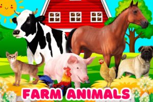 Far animal sounds | Farm animals for kids | Learn Farm animals | Cow Horse