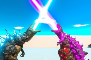 Godzilla Fights Shin Godzilla - Animal Revolt Battle Simulator