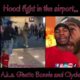 Hood Fight in Da airport ,,,Couple starts Fight in  airport the ghetto Bonnie and Clyde. 18+🔥🔥🔥