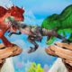 Red Dinosaur vs Green Dinosaur Fight Baby Dinosaur Saved By Elephant Mammoth Animal Fights Videos