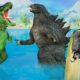 Zombie Dinosaur vs Godzilla Fight Buffalo Saved By Woolly Mammoth Animal Fights Video Giant Animals