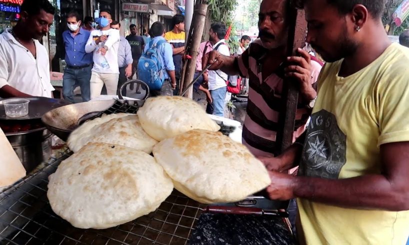 " Damru Chole Bhature " | Kolkata People Enjoying Street Food | 40 rs Plate | Indian Street Food