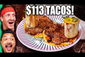 $1 Tacos VS $113 Tacos in MEXICO!! Super RARE Mexican Food!!