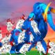10 Bulls Vs Blue Zombie Mammoth Fights to Save Monster Dinosaur - Animal Fights Video