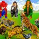 5 Zombie Mammoths vs Giant Tigers Fight Baby Elephant Saved By Woolly Mammoth Giant Elephants Fights