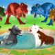 5 Zombie Dinosaurs vs Cow Cartoon Fight Cow Rescue Saved By Woolly Mammoth Animal Fights Videos New